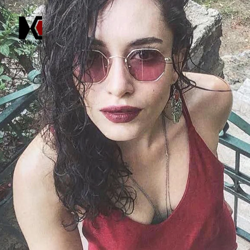 Мужские и женские суперлегкие очки SHAUNA маленькие квадратные солнцезащитные с