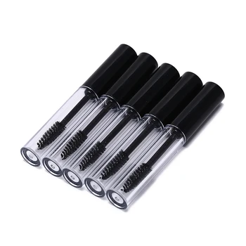 

5Pieces 8.5CM Empty Mascara Tube Eyelash Cream Vial/Liquid Bottle/Container Black Cap