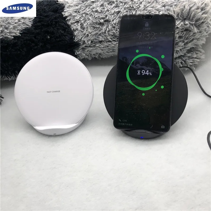 

Original Samsung Fast Wireless Charger Qi Quick charge For Galaxy S10 S9 S8 Plus Note 10+ 9/iPhone X XR XS 8/ Smart Pad EP-N5100