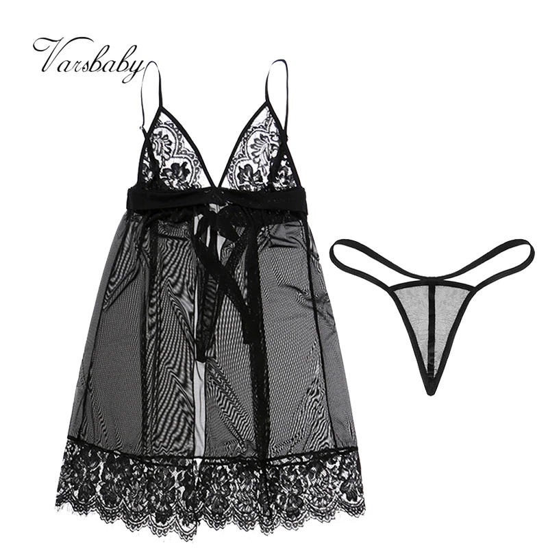 Varsbaby women's sexy solid yarn wire free underwear temptation lace