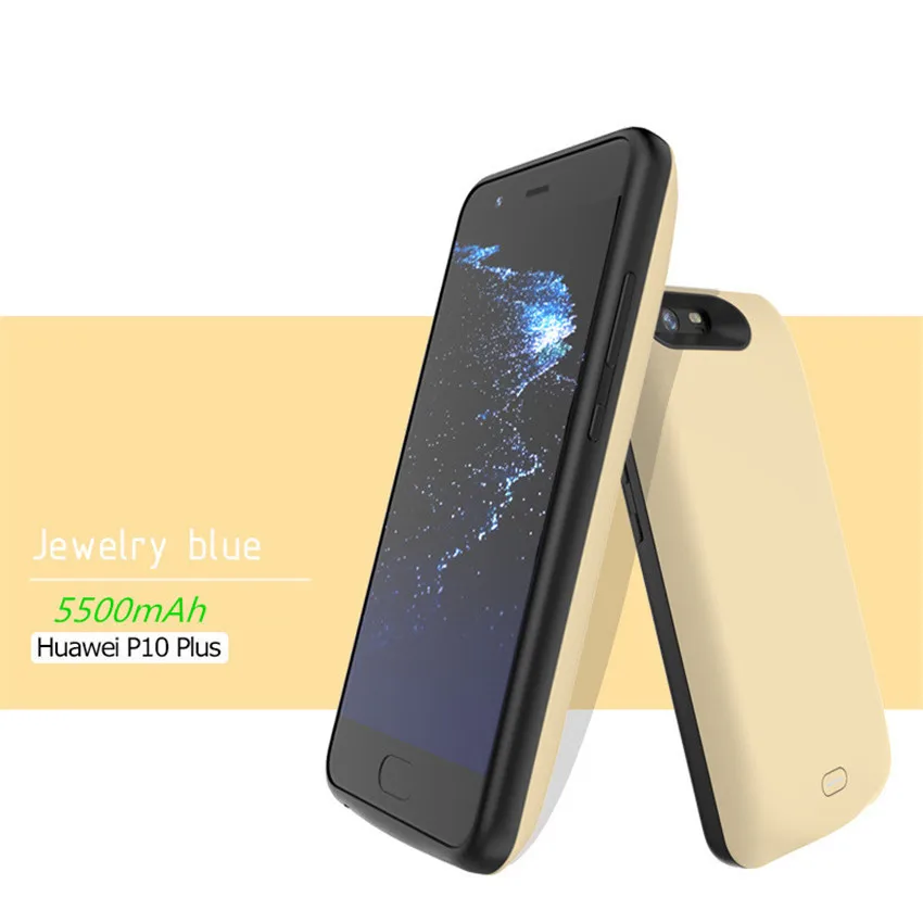 Портативный чехол с внешним аккумулятором на 5500 мАч для Huawei P10 Plus зарядным