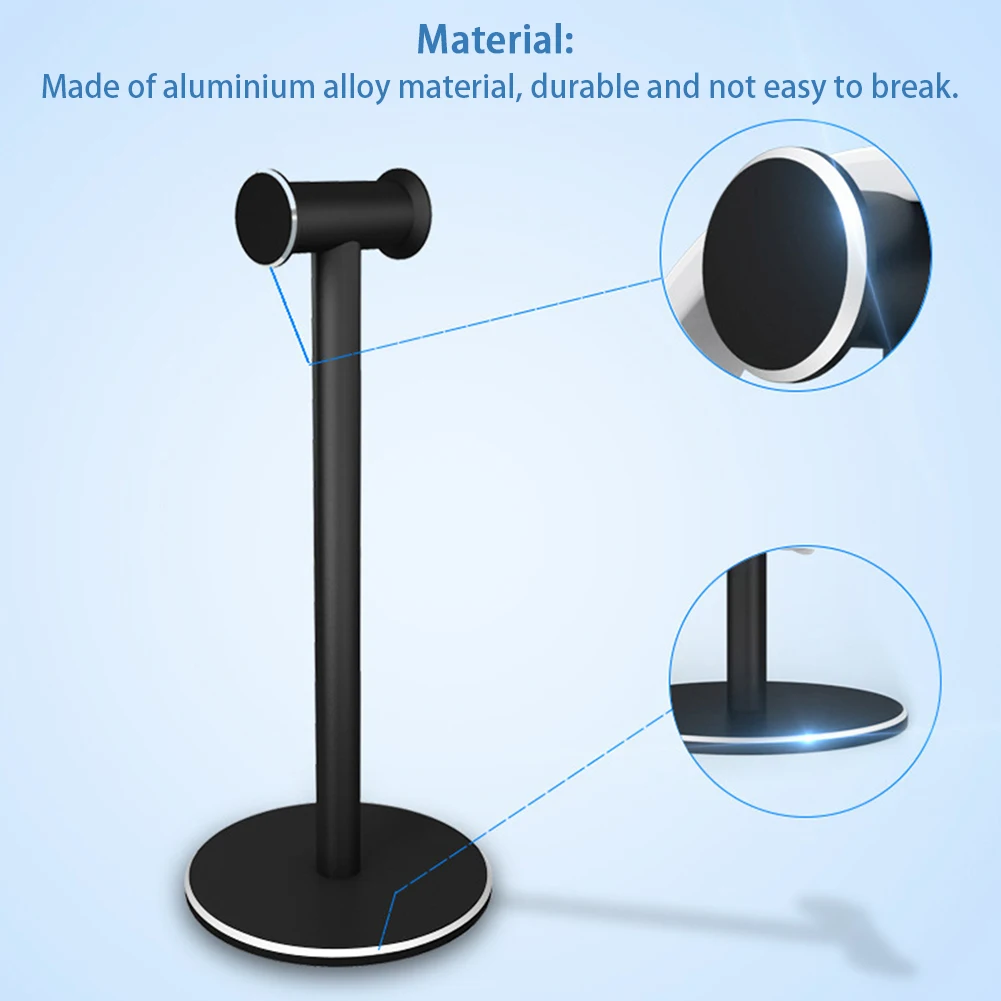 Non Slip Universal Bedroom Aluminum Alloy Headphones Holder Studio Home Headset Stand Desktop Display Portable Multifunctional