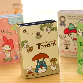 

4pcs Cute Totoro Sticky Notes My Melody Decorative Memo Pad Folding Stationery Office Accessories School Students Supply H6355