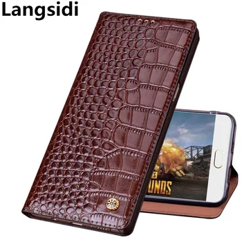 

Crocodile pattern genuine leather standing flip case for Google Pixel 4a XL case for Google Pixel 4a phone cover coque magnetic