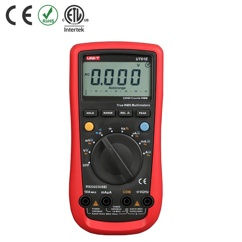 UNI-T UT61E UT- 61E Digital Modern Multimeter medidor DC AC Tester com RS232 Interface para PC | Инструменты