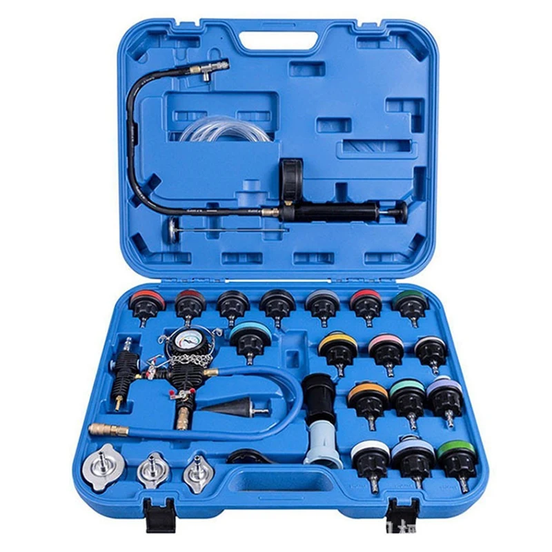

GTBL 28Pcs Universal Radiator Pressure Tester Vacuum Type Cooling System Test Detector Kits