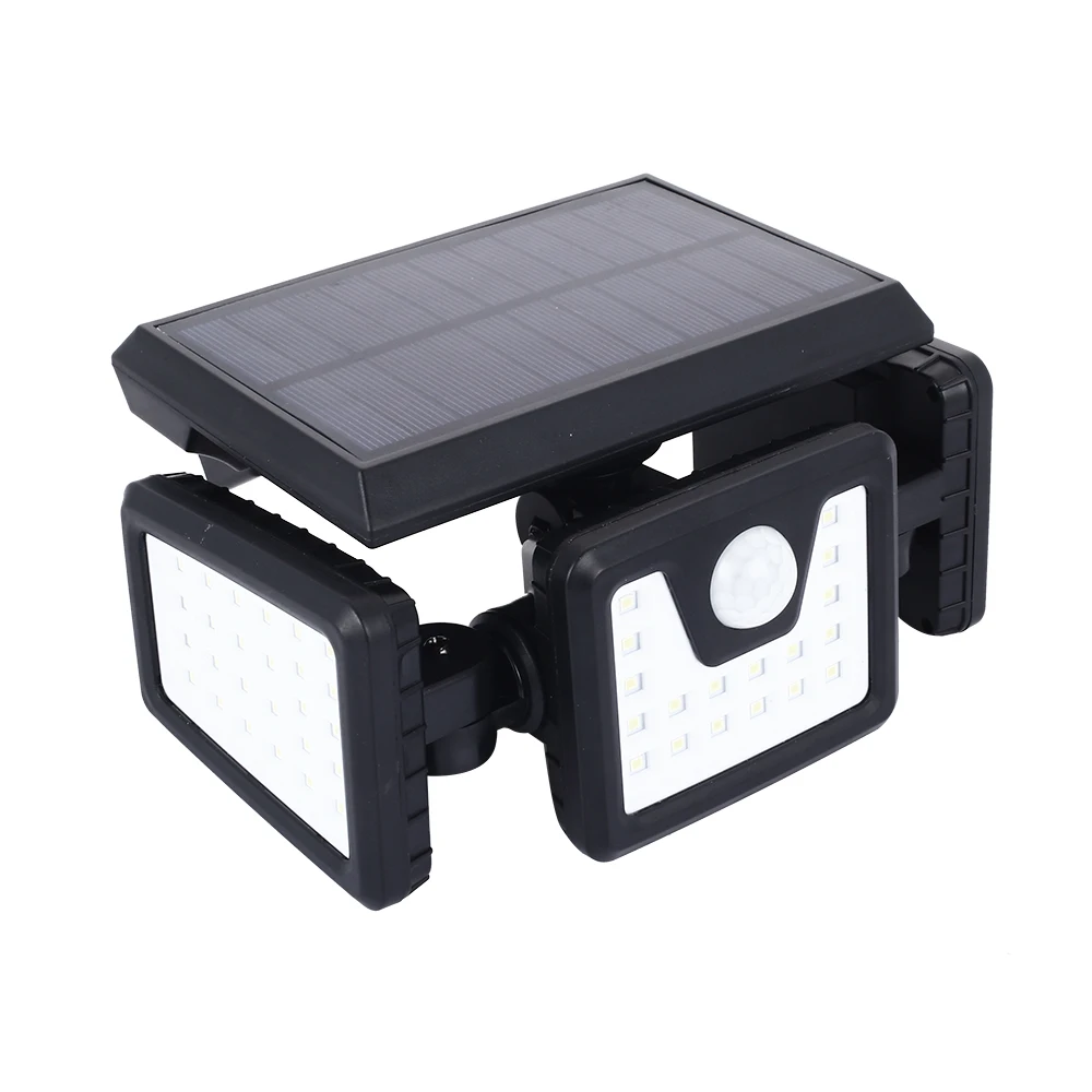 

Foldable Wall Light Solar Powered PIR 3 Heads Durable Waterproof Wall Lamp Spotlight Garden Rotatable Energy Saving