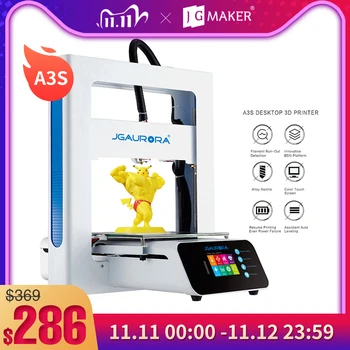 

JGMAKER A3S 3D Printer Updated With SD Card Print Ship from Factory Directly or CZ/Germany/Russia Warehouse JGAURORA