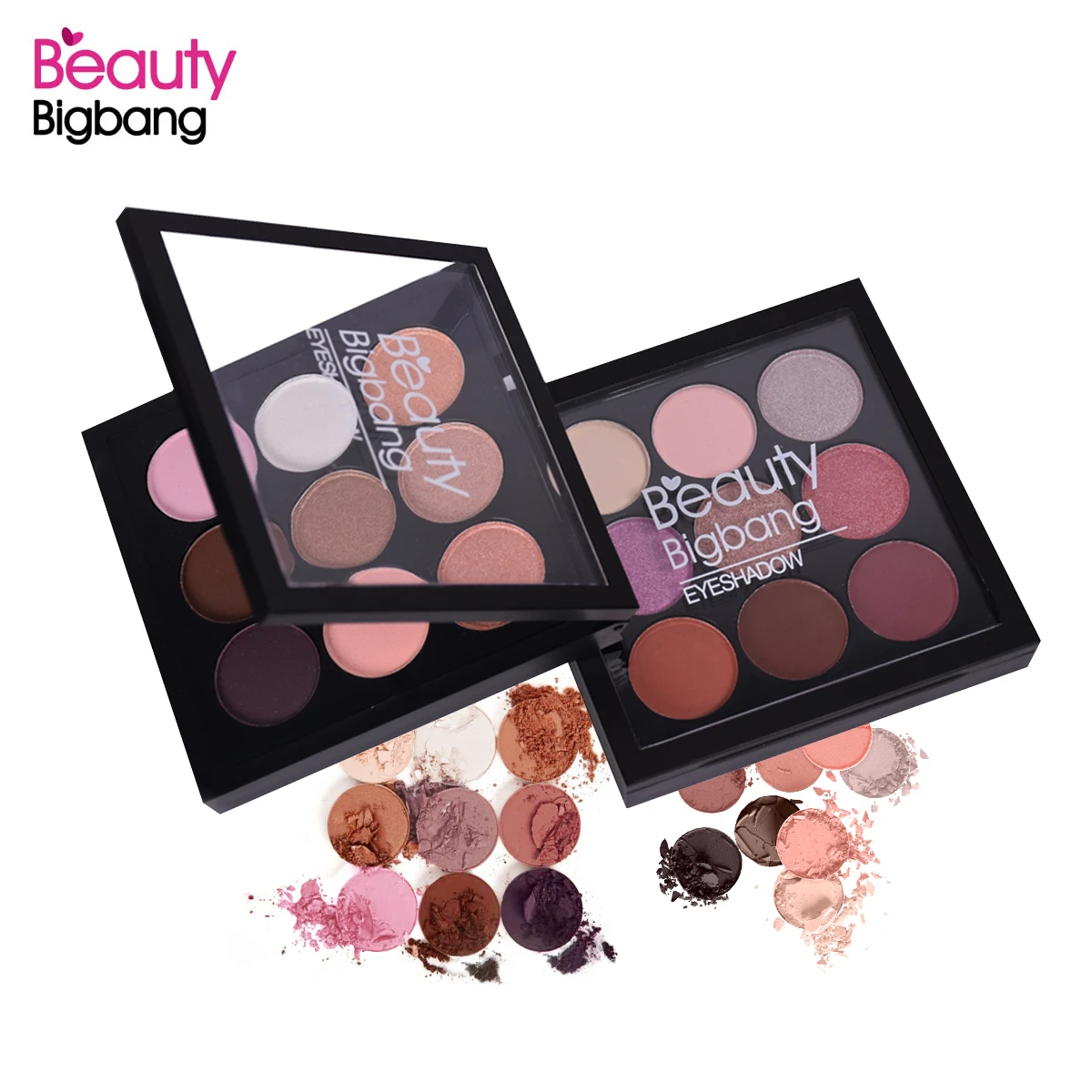 BEAUTYBIGBANG 9 цветов Мерцающая Палетка матовых теней розовая палитра для век макияж