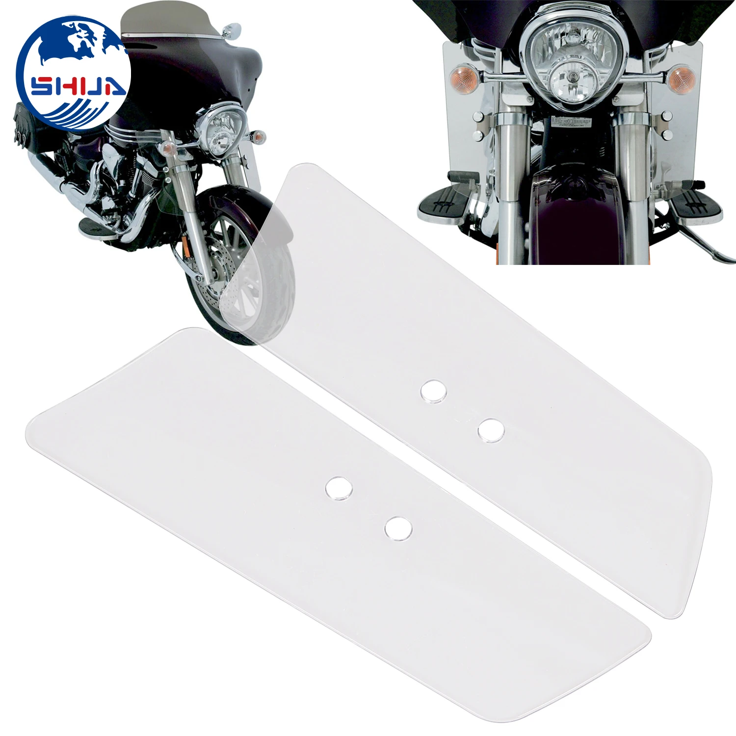 Прозрачные ветровые вилки воздушные дефлекторы для Honda Shadow VT750C Kawasaki VN1500E Yamaha XV1600A