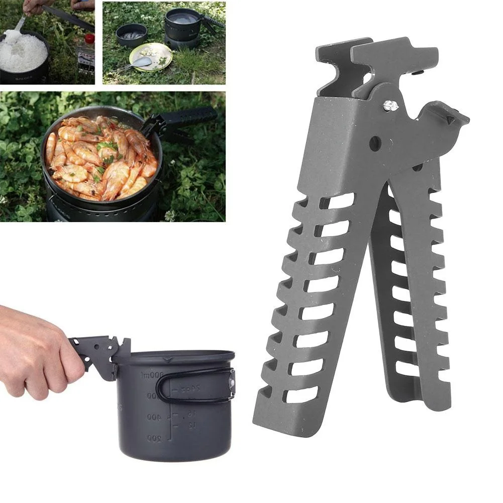 Camping Pot Pan Bowl Gripper For Cookware Cooking Backpacking Picnic HandleClip