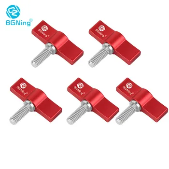 

BGNing 5pcs Aluminum L-type/T-type 17mm 1/4" Inch Thread Hand Tighten Screw Handle Adjustable for DSLR Camera Photo Studio Parts