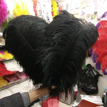 

Hot Sale 10 pcs Black "Thick Stem" Male Ostrich Feathers 28-30inches/70-75cm Wedding Birthday Christmas Decoration