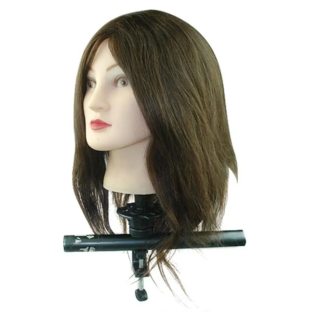

HOT 18"/22" Long Real Hair Hairdressing Training Practice Mannequin Head w/Clamp Exquisitely Designed Durable