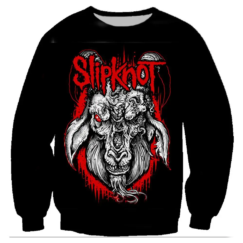 Slipknot рок толстовки 3D печатных унисекс пуловер толстовки с длинным рукавом Crewneck уличная Толстовка Sudaderas Hombre 5XL - Цвет: 01