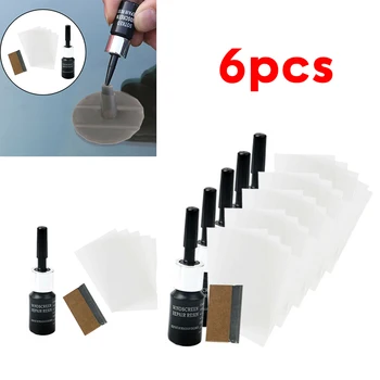 

6 Pack Repair Liquid Car Glass Repair Kit Windshield Windscreen Cracks