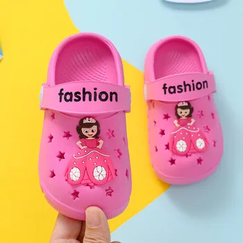 

Summer Children's Slippers Toddler Kid Boys Girls Cute Beach Sandals Slippers Flip Shoes Princess Sofia Cave Shoes for 1-6Y Baby