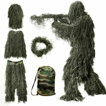 

Hunting Secretive Woodland Ghillie Suit Aerial Shooting Sniper Green Clothes Adults Camouflage Military Jungle Multicam Clothing