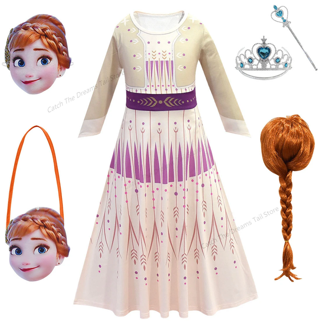 冷凍コスプレプリンセスドレスビッグ子供ショー子供長袖スカートディズニー服 Ballons Accessories Aliexpress