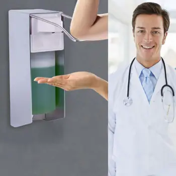 

Wall-Mounted Elbow Press Hand Sanitizer Lotion Soap Dispenser Pump Container Shampoo Dispenser For Kitchen Bathroom Tool