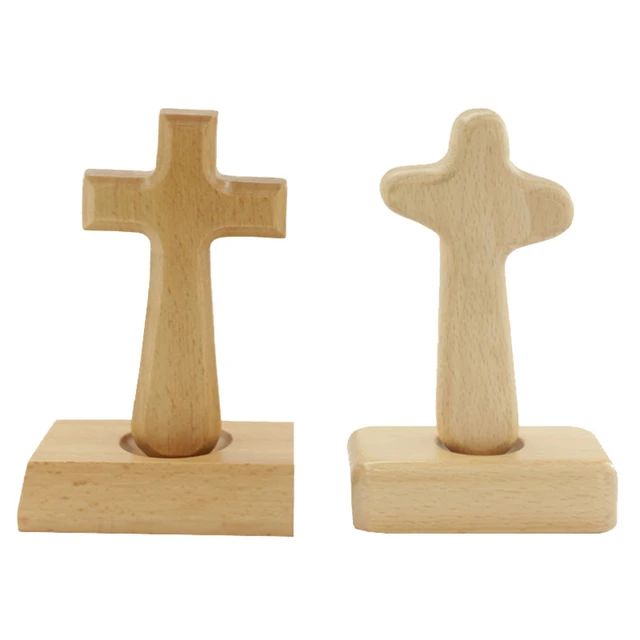 Olive Wood Pocket Crosses from Israel (pkg of 6)