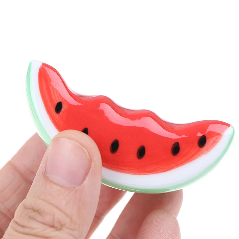 1pcs/Set Cute Red Watermelon/Tomato Ceramic Decorative Chopsticks Holder Rack Spoon Fork Rest Kitchen Tableware
