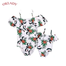 OKLADY бикини для девочек сплошной для новорожденного Девушка Купальник Купальники для малышей с принтом ананаса купальный костюм для детей От 6 месяцев до 3 лет