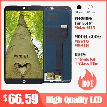 

Super AMOLED 5.46"lcd For Meizu M15 LCD Display With Touch Screen Digitizer Assembly Replacement For Meizu M15 Plus Display