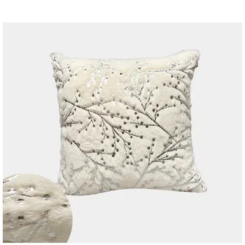 

Pillow Cover Cushion Covers Silver White Branch Plush Pillowcloth Decoration for Home Car Bed Sofa Living Room