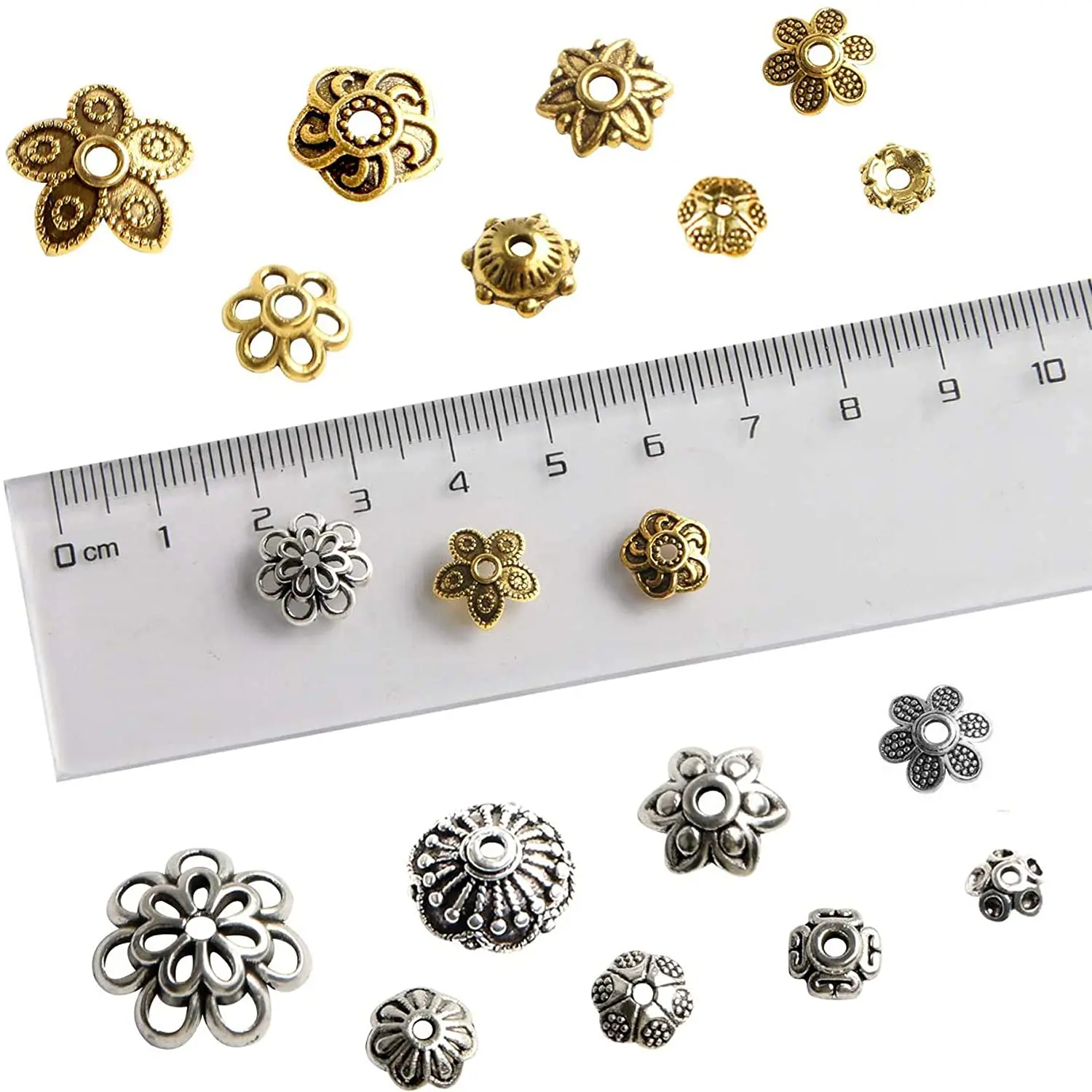 Antique Gold Beads Assorted milageto Wholesale Tibetan Bead Cap Jewelry Making End Caps Spacers Findings DIY Handmade 