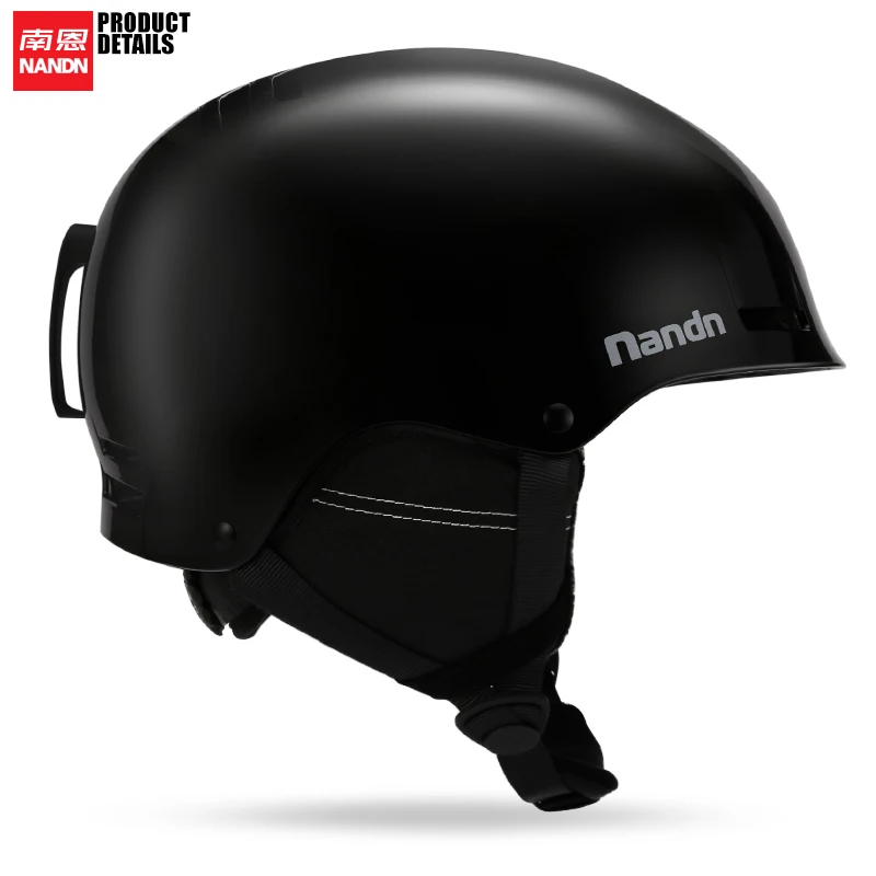 NANDN лыжный шлем для взрослых Снежный шлем безопасный скейтборд лыжный сноуборд шлем - Цвет: lianghei