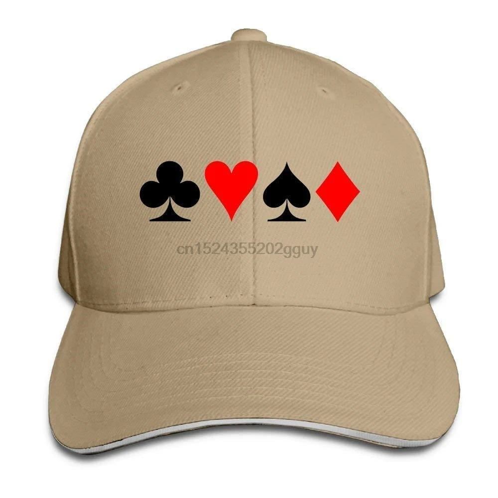 Мужская Женская хлопковая Регулируемая бейсбольная кепка в виде сердец и пиков с бриллиантами