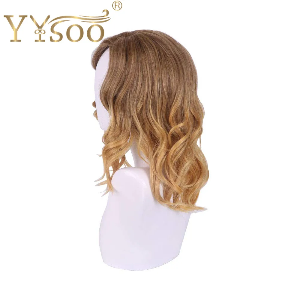 YYsoo 14 ''женский парик для косплея короткий Боб волнистый блонд Омбре
