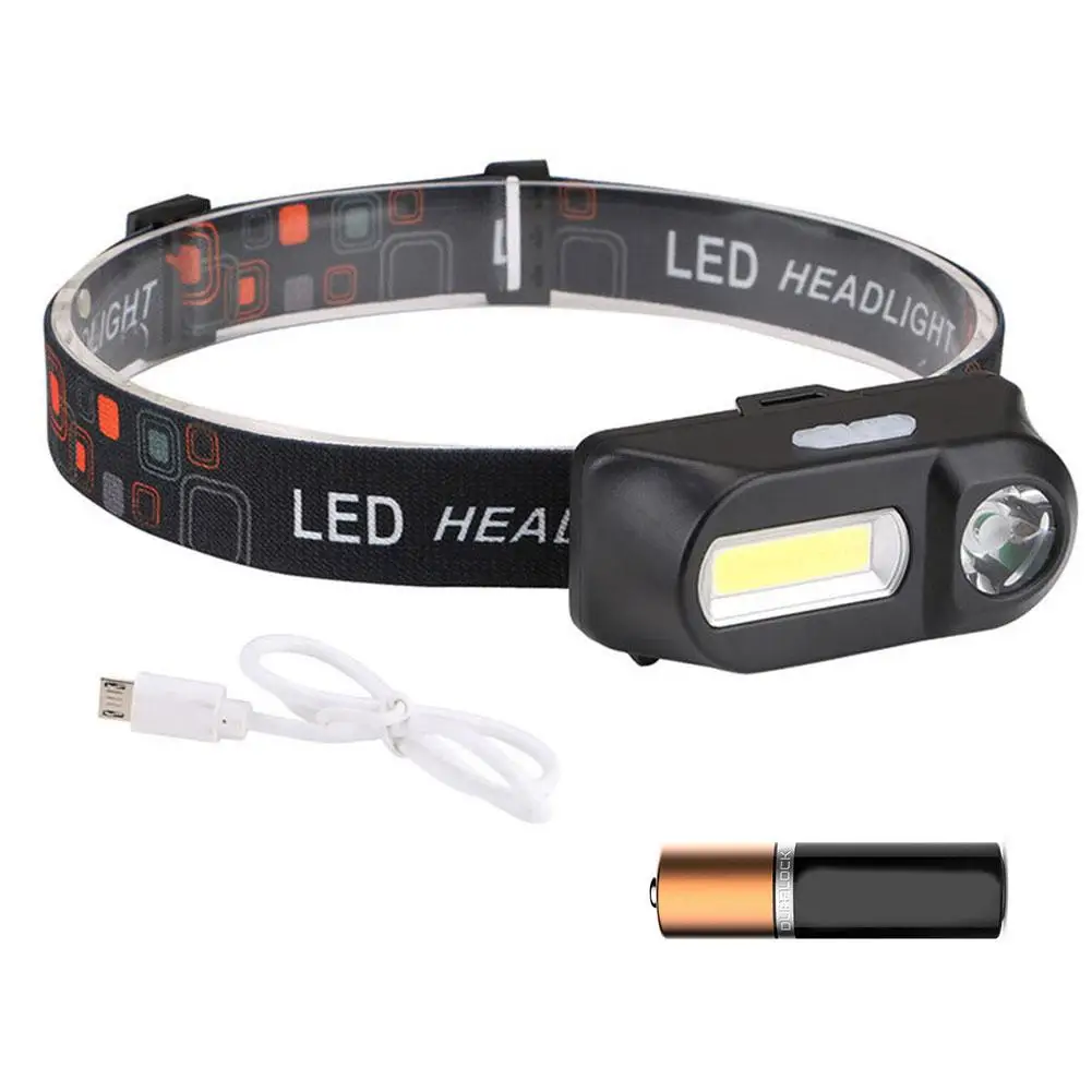

Multifunctional Outdoor camping Portable mini XPE+COB LED Headlamp USB charging Fishing Camping headlights flashlight