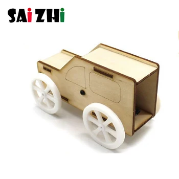 

Saizhi Diy Pull vehicle Car Science Project Experiment Kit Lab Home School Toy Funny Educational DIY Material For Children Kid
