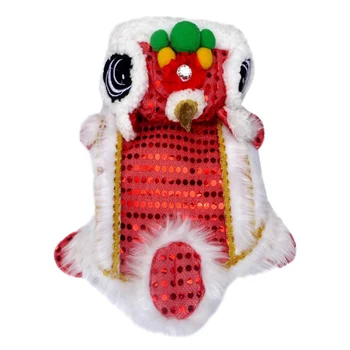 

cut Funny Dog Clothes New Year's Pet Chinese Costume Dragon Dance Lion Dog Clothes Chinese Style New Year Dragon Dance Makeover