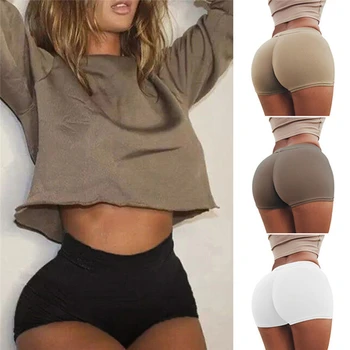 

Women Lady Shorts Workout Exercise Shorts Skinny Elastic Fitness Shorts Female 5 Colors