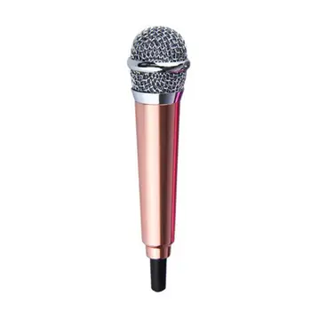 

3.5mm Portable Wired Mini Aluminum Alloy Microphone Karaoke Stereo Condenser Mic for Mobile Phone Laptop Мини микрофон