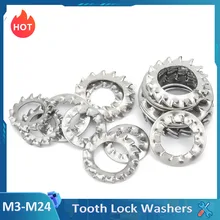 M3 M4 M5 M6 M8 M10 M12 M14 M16 M18 M20 M24 304 Stainless Steel External/Internal Toothed Serrated Lock Washer
