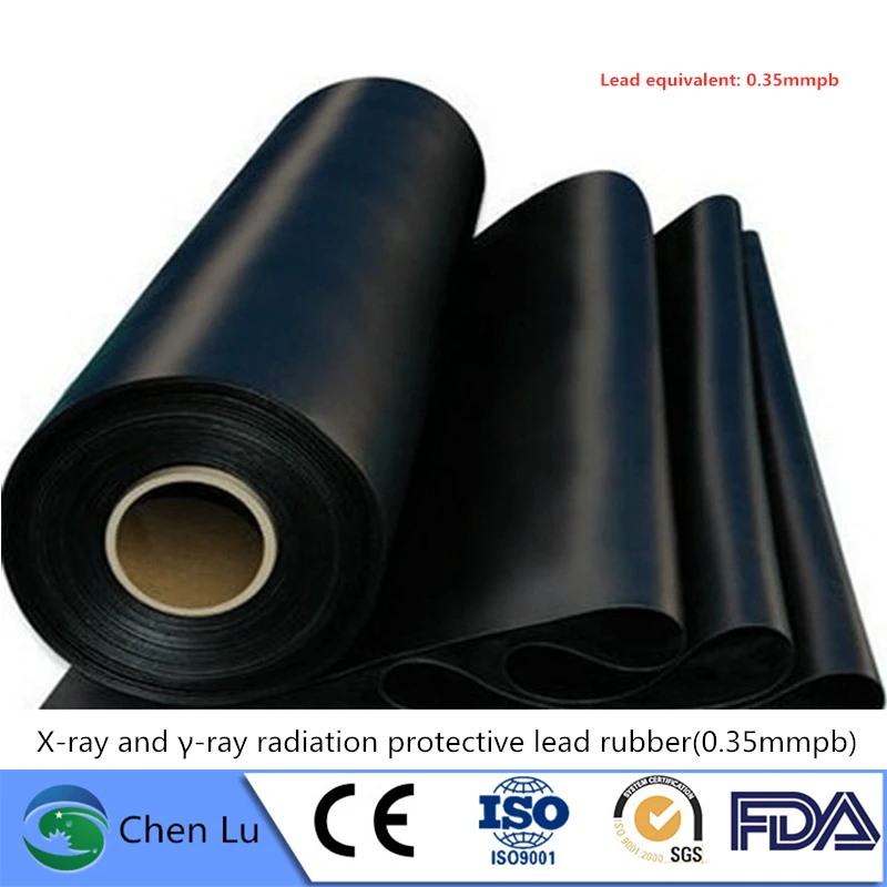 

Genuine x-ray radiation protection 0.35mmpb lead rubber high quality nuclear radiation protective materials