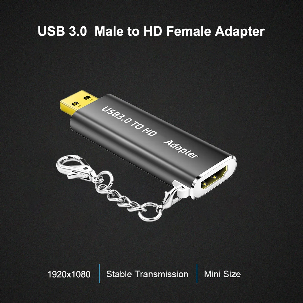 Переходник с USB 3 0 на HD штекер гнездо переходник разрешением 1920x1080 для дисплея