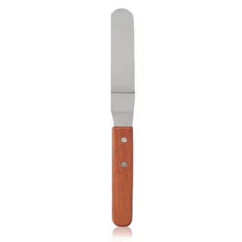 

In Stock! Stainless Steel Butter Cake Cream Knife Fondant Pastry Cake Decor Spatula Wooden Handle Kitchen Smoother Spreader