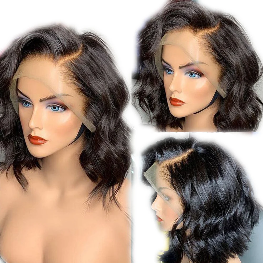 

Eversilky Glueless Full Lace Wigs With Baby Hair Pre Plucked Short Bob Wigs Natural Wave Peruvian Remy Human Hair Wig For Women