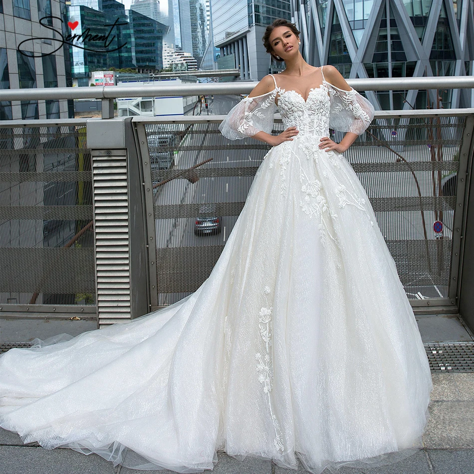 

OLLYMURS 2020 New Sleeveless Off The Shoulder Simple Silk Organza Wedding Backless Strap Fashion Bride Support Tailor-made