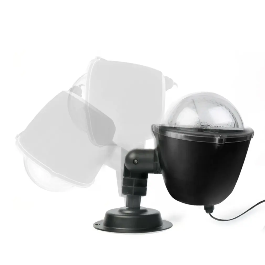 LED Film Projector Light Rotating Snowflake Pattern Lawn Garden Lamp Outdoor Snowflake Projector Light Holiday Decor EU/US Plug