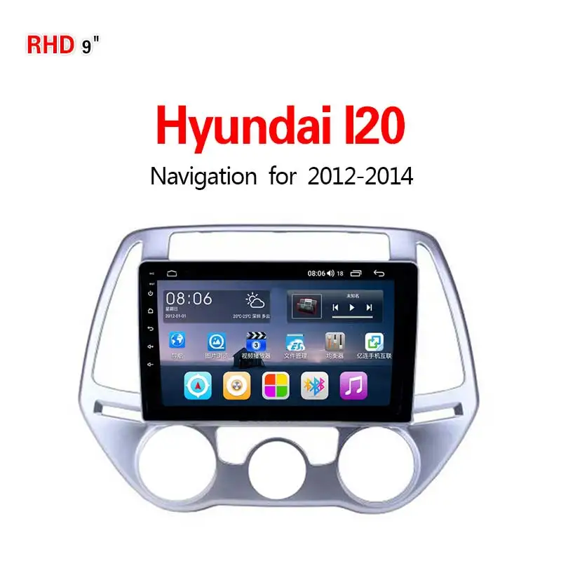 Lionet gps-навигатор для автомобиля hyundai I20 2012- 9 дюймов RH2024X - Размер экрана, дюймов: 4G8core4G32G