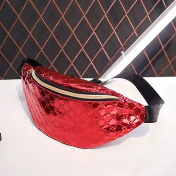 

Fashion Women Lady Glitter Sequins Waist Bag Female Waist Fanny Pack Belt Bag Travel Hip Bum Bag Small Purse Chest Pouch Punk