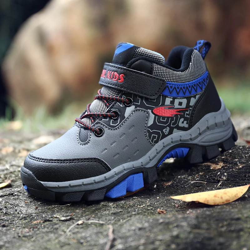 

ULKNN boys cotton shoes Children's hiking shoes Waterproof cotton shoes outdoor skid sports shoes outdoor 13 waterproof 12