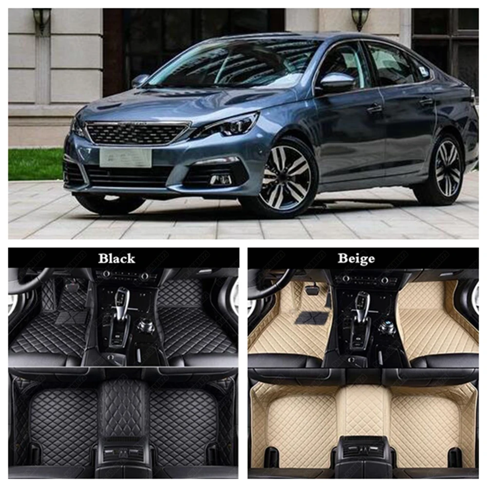 All Weather Custom Car Floor Foot Mats Pads Rugs For Peugeot 4008 5008
