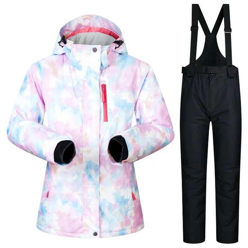Лыжный костюм для женщин брендовая зимняя водонепроницаемая ветрозащитная